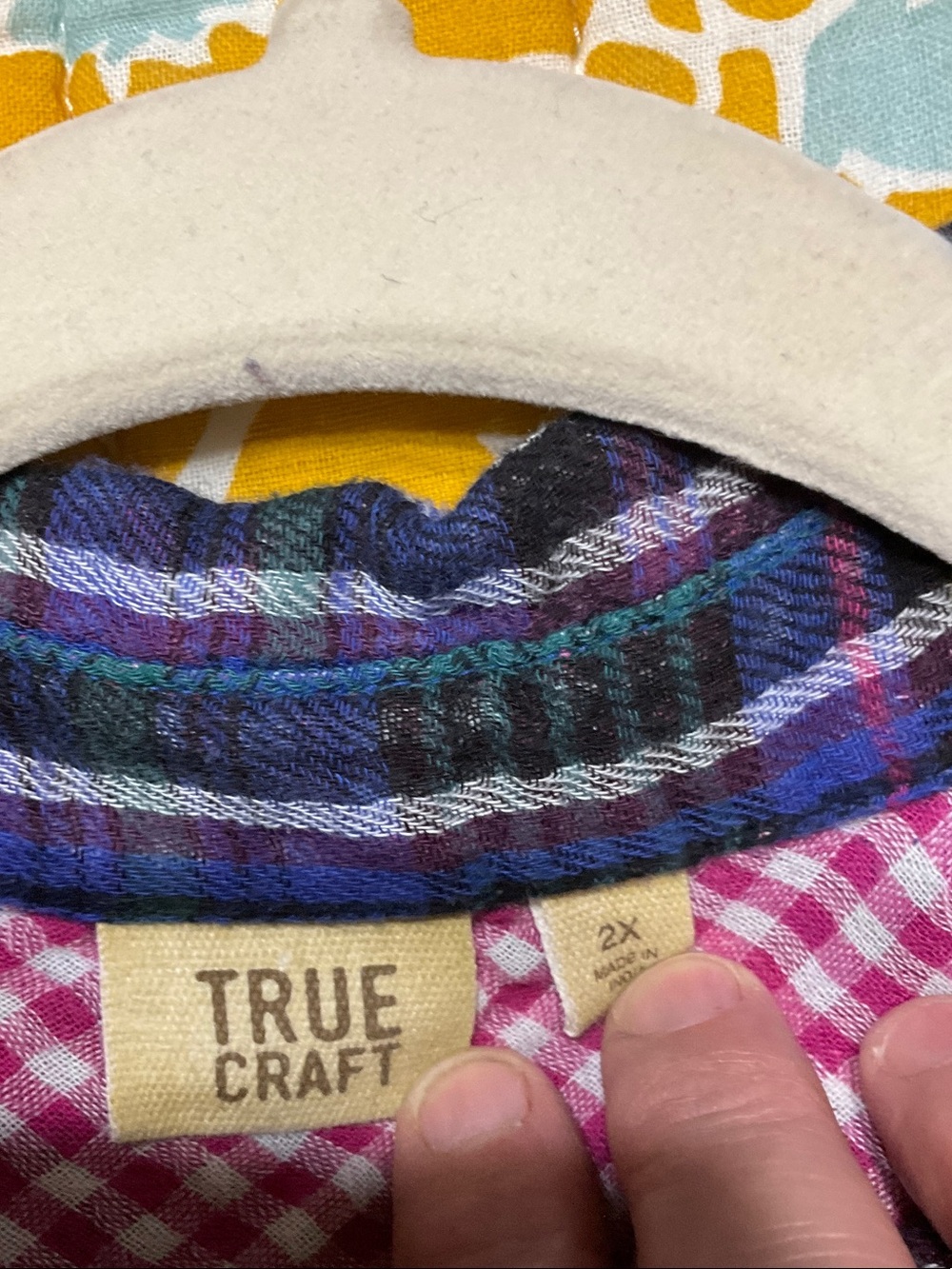 True Craft Blue & Purple Plaid Long Tunic/ Dress - Picture 11 of 14
